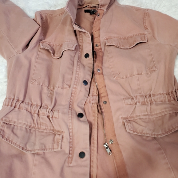 ANA~PALE PINK CARGO ZIP & SNAP JACKET! - Picture 9 of 15